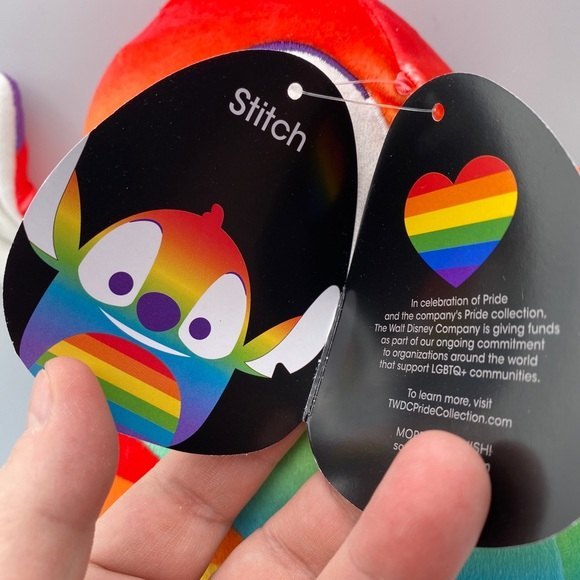 Squishmallow 8” Stitch Disney Pride Collection Lilo & Stitch LGBTQ+ HTF LTED NEW - Picture 5 of 6